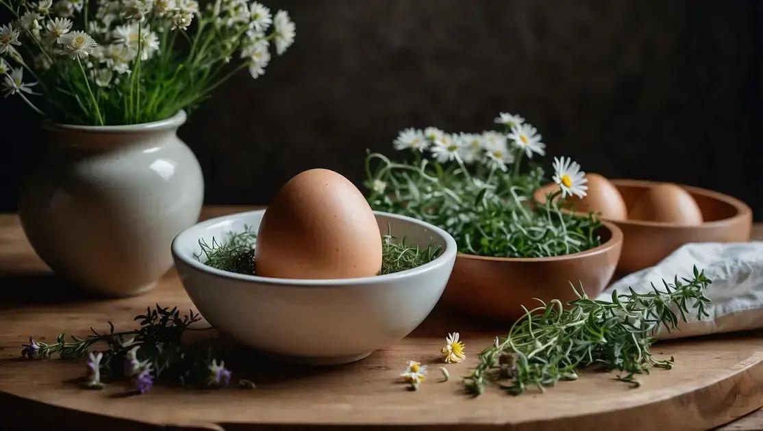 Combining eggs with other natural ingredients