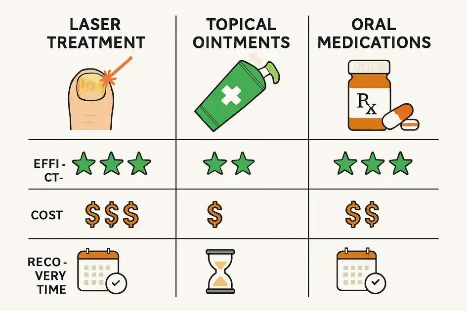Comparing laser treatment to other methods
