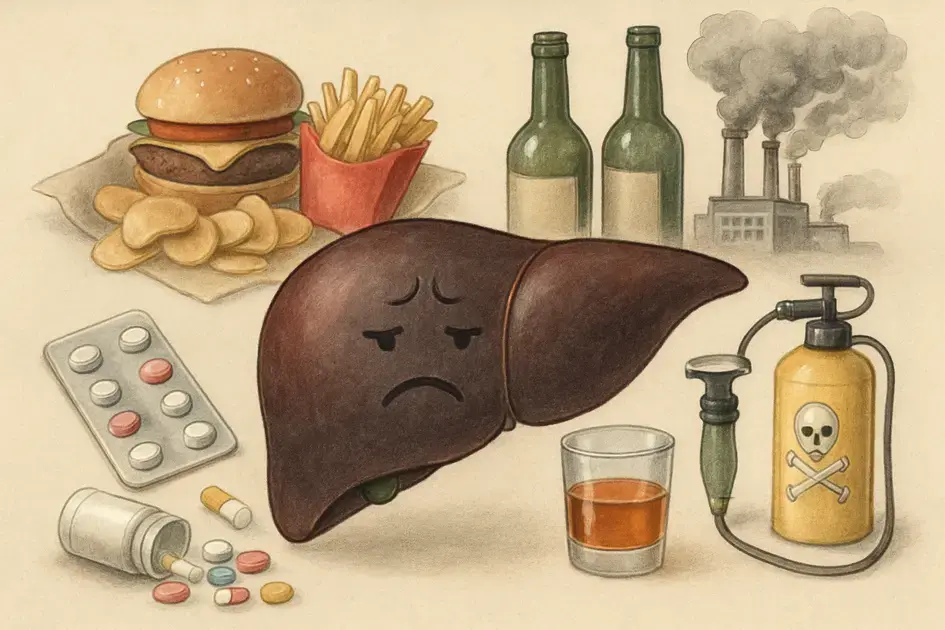 Common toxins that burden the liver daily
