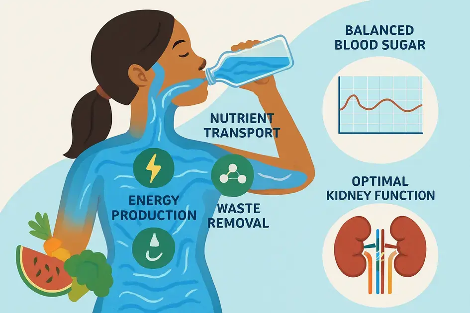 How hydration influences metabolism and blood sugar levels