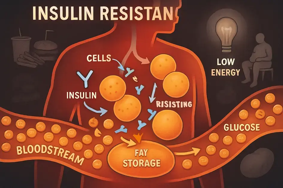 How insulin resistance affects fat storage and energy levels