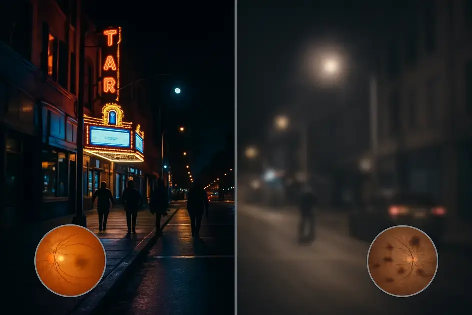 Impact of diabetes on night vision and color perception