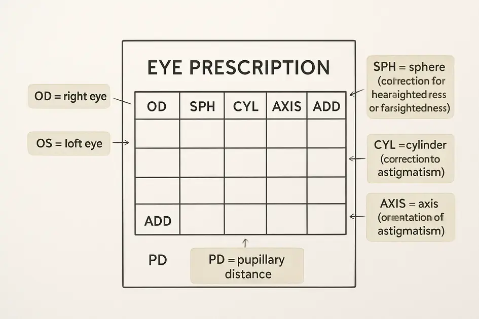 tips for reading your eye prescription correctly