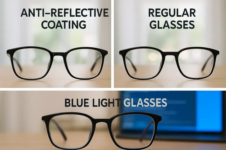 using anti-reflective and blue light glasses